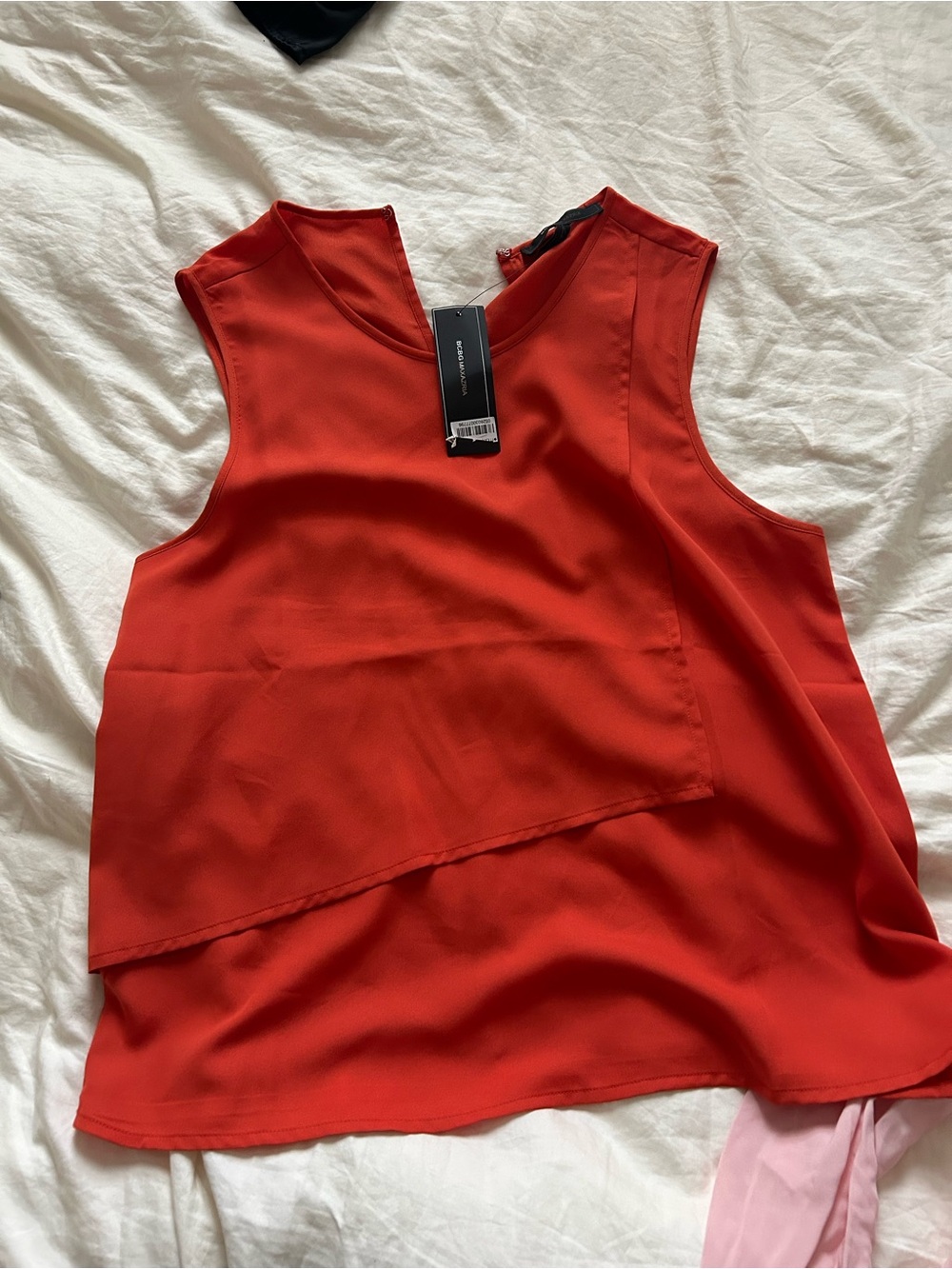 BCBGMaxAzria OrangeLayered Sleeveless Camisole
